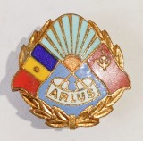 INSIGNA ARLUS ASOCIATIA ROMANA PENTRU STRANGEREA LEGATURILOR CU UNIUNEA SOVIETICA( CITITI DESCRIEREA )