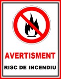 Placuta de avertisment risc de incendiu