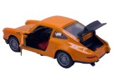 Masinuta Metalica Porsche Retro Sport cu Portiere si Portbagaj Mobil- Sunete si Lumini- portocalie