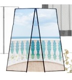 Plasa Magnetica Anti-Insecte Usa 100x210cm, Auto-Inchidere, Montaj Rapid, KIK, Poliester Negru, Kit Montaj Inclus
