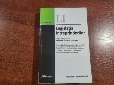 Legislatia intreprinderilor de Andreea-Teodora Stanescu foto