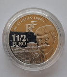 Moneda de argint - 1 1/2 Euro &quot;Pierre de Coubertin&quot;, Franta 2003 - A 3338, Europa