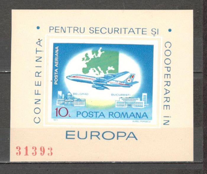 Romania.1977 Conferinta ptr. securitate si cooperare Belgrad-Bl. nedant. ZR.586