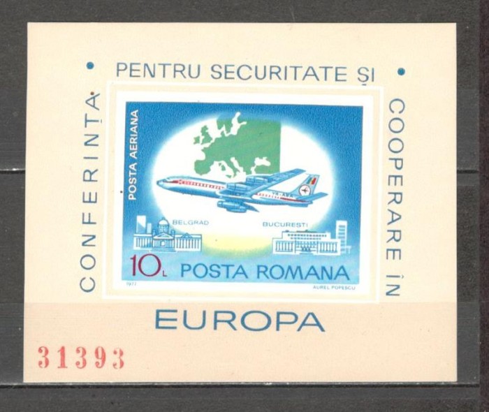 Romania.1977 Conferinta ptr. securitate si cooperare Belgrad-Bl. nedant. ZR.586