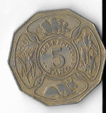 Moneda 5 shilingi 1972 - Tanzania, Africa, Cupru-Nichel