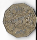 Moneda 5 shilingi 1972 - Tanzania