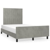 Cumpara ieftin Cadru de pat fara saltea, gri deschis, 120x200 cm, catifea