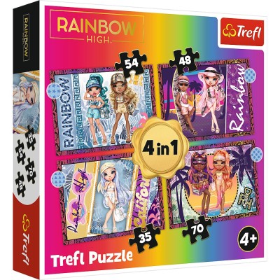 PUZZLE TREFL RAINBOW HIGH 4IN1 PAPUSILE FASHION SuperHeroes ToysZone foto