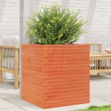 Cumpara ieftin Jardinieră grădină, maro ceruit, 60x60x68,5 cm, lemn masiv pin