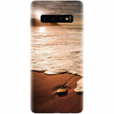 Husa silicon pentru Samsung Galaxy S10, Sunset Foamy Beach Wave