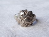 Argint INEL TRANDAFIRI art nouveau 1900 FRANTA de efect UNIC vintage SPLENDID