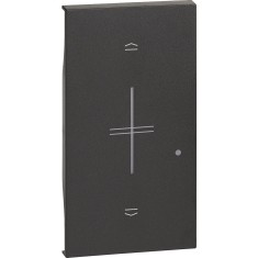 Placa intrerupator jaluzele K4027CW 2M Living Now Bticino negru KG43M2