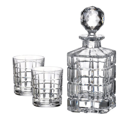 Set Pahare Cristal Bohemia cu Sticla Whisky Timesquare COD: 2088 foto