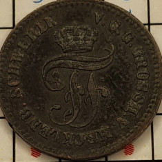 Germania statul Mecklenburg - Schwerin 1 pfennig 1872 - km 315 - A007