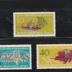 Germania DDR 1962-Expozitia Nationala Agricola,Makkleeberg,serie 3,Mi.895-897