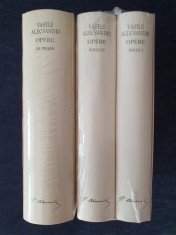 Vasile Alecsandri &ndash; Opere I-III. Poezii, Proza (ed. lux, Academia Romana, 3 vol.)