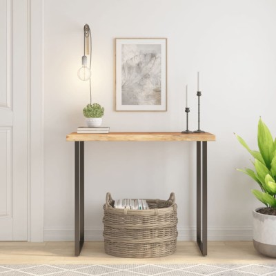 vidaXL Blat masă 90x40x2,5 cm dreptunghiular lemn acacia margine vie 370251 foto