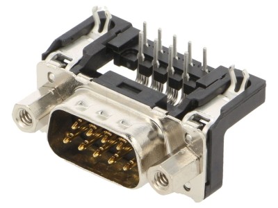 Conector D-Sub 9P Tată 90&amp;deg; THT foto