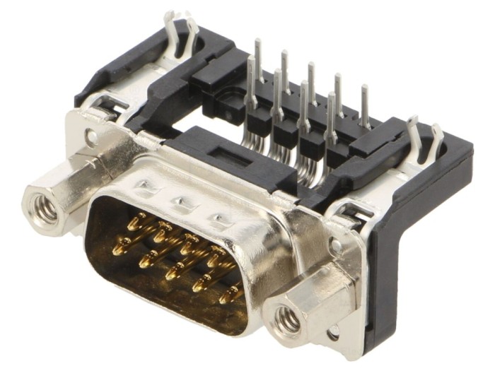 Conector D-Sub 9P Tată 90&deg; THT