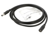 Cablu DC Goobay 5,5x2,1 mm, soclu drept negru 1,5m