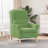 vidaXL Fotoliu Verde Deschis Verde deschis Țesătură, Lemn