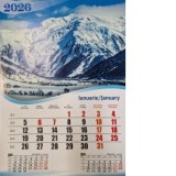 Calendar perete A3, Peisaje, 12 file 2026