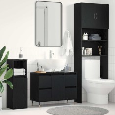 vidaXL Dulap pentru Chiuvetă cu sertar Stejar Negru 80 x 33 x 60 cm