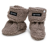 T-TOMI TEDDY Booties Grey botoșei pentru copii 3-6 months 1 buc