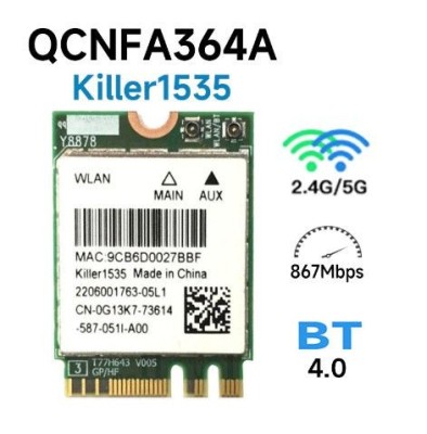 Modul Wifi Qualcomm QCNFA364A 802.11AC 876Mbps Bluetooth 4.0 M.2 NGFF foto