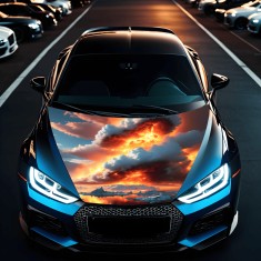 Folie Capota Auto &ldquo;Hood Art&rdquo; rezistenta la exterior, marime M (165 x 120cm) &ndash; Cod: AVX-CAPOTA-024M