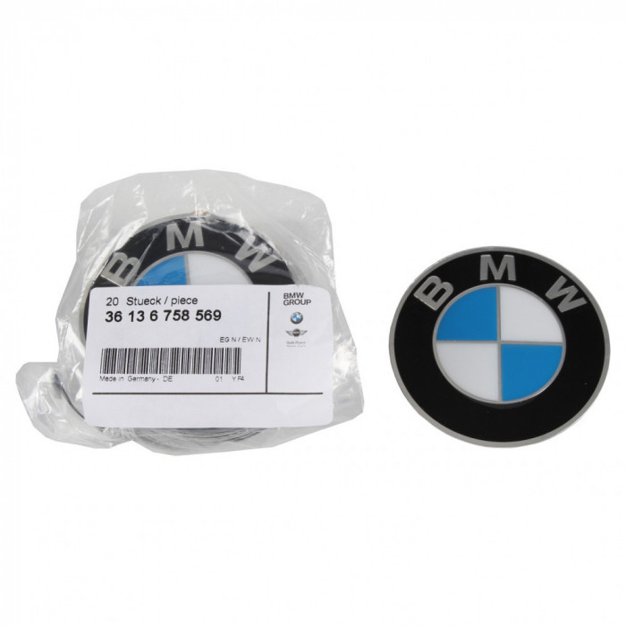 Emblema Autocolant Capac Janta Oe Bmw Seria 3 E30 1982-1992 70MM 36136758569