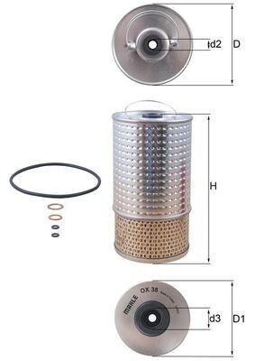 MAHLE OX 38D Filtru ulei foto