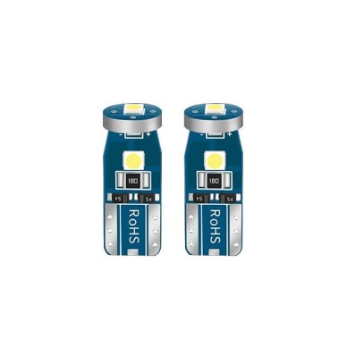 Set 2 Becuri LED T10, 3 SMD, W5W,12V, Pentru Pozitie, Plafoniere, Portbagaj, Lumina Alb 6000k foto