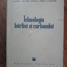 Tehnologia hartiei si cartonului 1952 / R3P5S