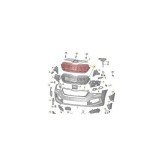 Grila masca fata Skoda Scala, 04.2019-, cu rame negru lucios; negru; complet,