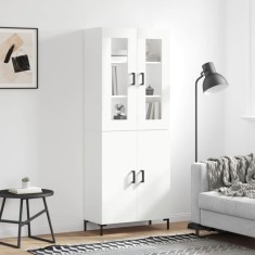 vidaXL Dulap &amp;icirc;nalt, alb, 69,5x34x180 cm, lemn compozit foto