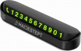 Afisaj numar telefon suport bord masina pozitie deschis/inchis cifre magnetice fosforescente plastic 13x3x2 cm negru