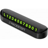 Afisaj numar telefon suport bord masina pozitie deschis/inchis cifre magnetice fosforescente plastic 13x3x2 cm negru