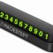 Afisaj numar telefon suport bord masina pozitie deschis/inchis cifre magnetice fosforescente plastic 13x3x2 cm negru