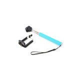 Brat telescopic cu filet universal 1/4 si suport reglabil pentru telefon - Albastru