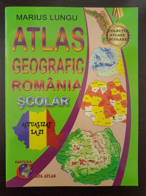 ATLAS GEOGRAFIC ROMANIA SCOLAR - Marius Lungu foto