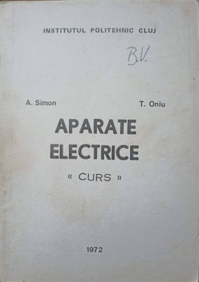 APARATE ELECTRICE. CURS-A. SIMON, T. ONIU-250340 foto