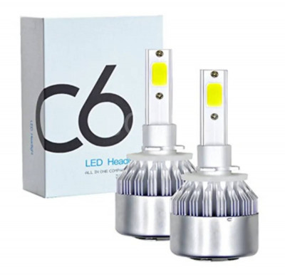 Set 2 LED H1 6000K lumina alb pur 36W fara canbus foto