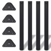 Picioare Masa Reglabile 71-72cm, Negre, Metal, Set 4 Buc, Bar, Birou, Mobilier VidaXL