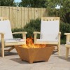 vidaXL Cuptor Foc Exterior Maro 60x60x30cm, Otel Rezistent Intemperii, Portabil, Semineu Gradina, Terasa