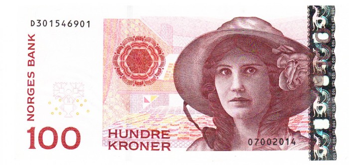Norvegia 100 Kroner 2014 P-49f aUNC
