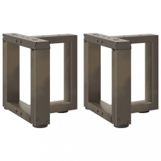 vidaXL Picioare pentru măsuță de cafea &icirc;n formă de T, 2 buc., negru, 30x25x(30-31) cm, oțel