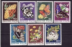 C5579 - Ungaria 1974 - Fluturi 7v.nestampilat MNH