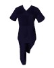 Costum Medical Pe Stil cu Elastan, Bluemarin, Model Sanda - 4XL, 4XL, Bleumarin