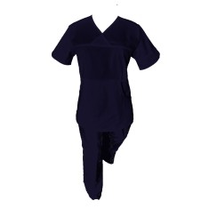 Costum Medical Pe Stil cu Elastan, Bluemarin, Model Sanda - 4XL, XS